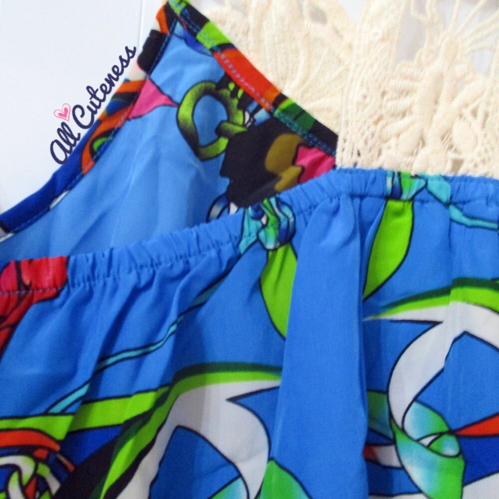Available Floral Sleeveless Top Size L - Picture 6 of 6